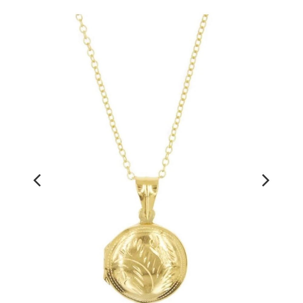 Gold Round Locket Natalie B Jewelry Nwot